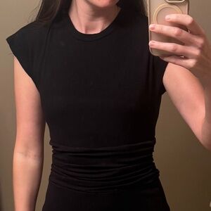 AFRM Black Mini Dress Open Back